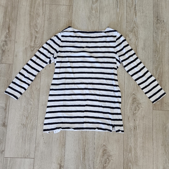 Old Navy Long Sleeve Shirt, XS, White/Navy Stripes - Picture 2 of 6